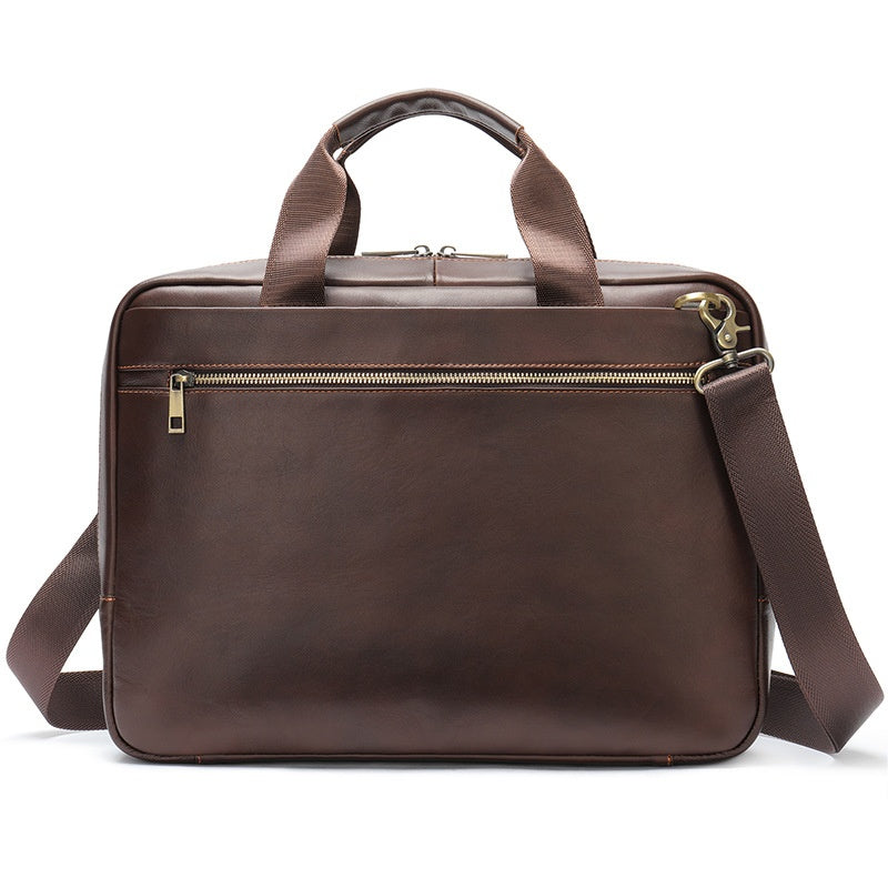 Sarah Express Genuine Leather Business Commute Briefcase