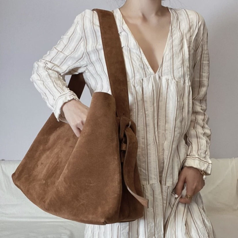Sarah Express Vintage Leather Commuter Shoulder Bag