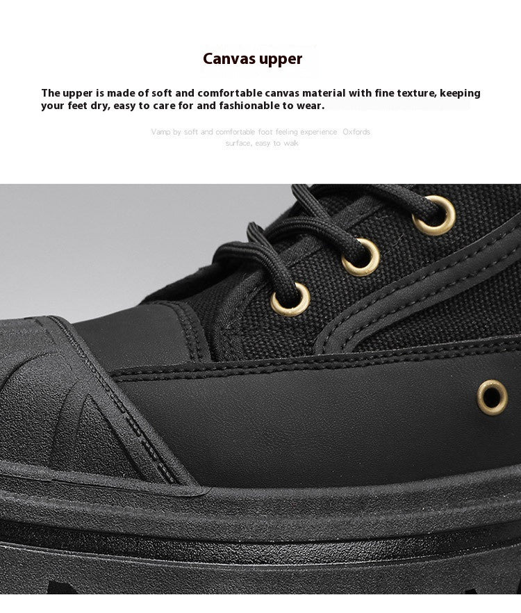 Sarah Express Canvas Casual Lace-Up Work Boots