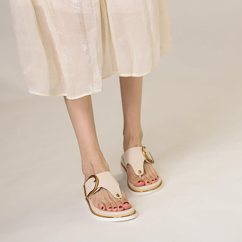 Sarah Express Roman Style Buckle Beach Flip-flops