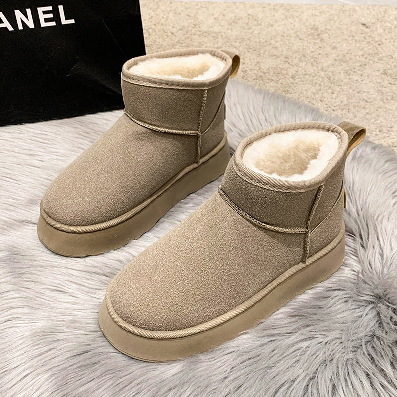 Sarah Express Women's Plush Lined Platform Snow Boots