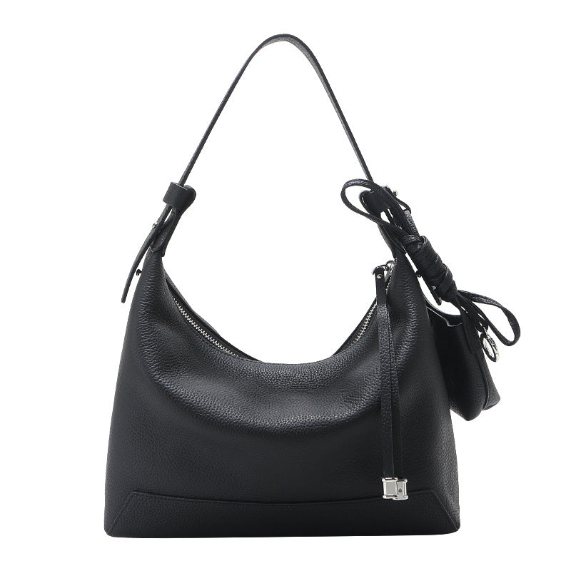 Sarah Express Minimalist Leather Dumpling Shoulder Bag