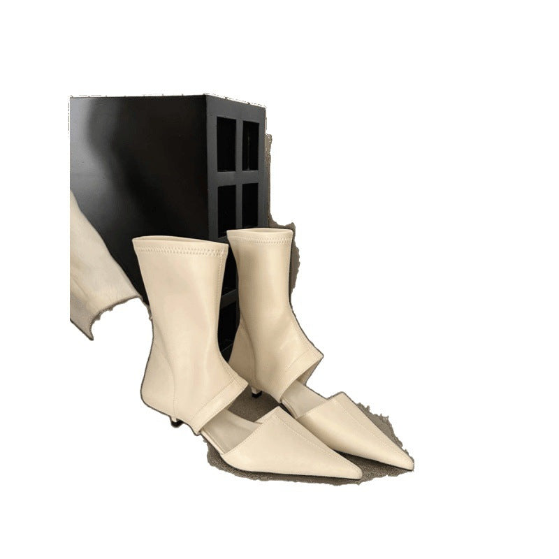 Sarah Express French Style Pointed Toe Stiletto Boots