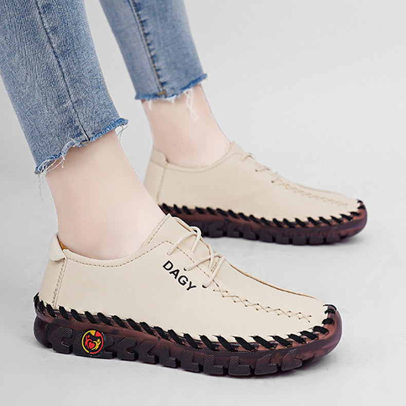 Sarah Express Women's Microfiber Stitched Casual Loafers