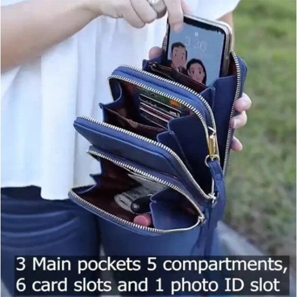 Sarah Express Tri-Fold Multi-Pocket Phone Crossbody Bag