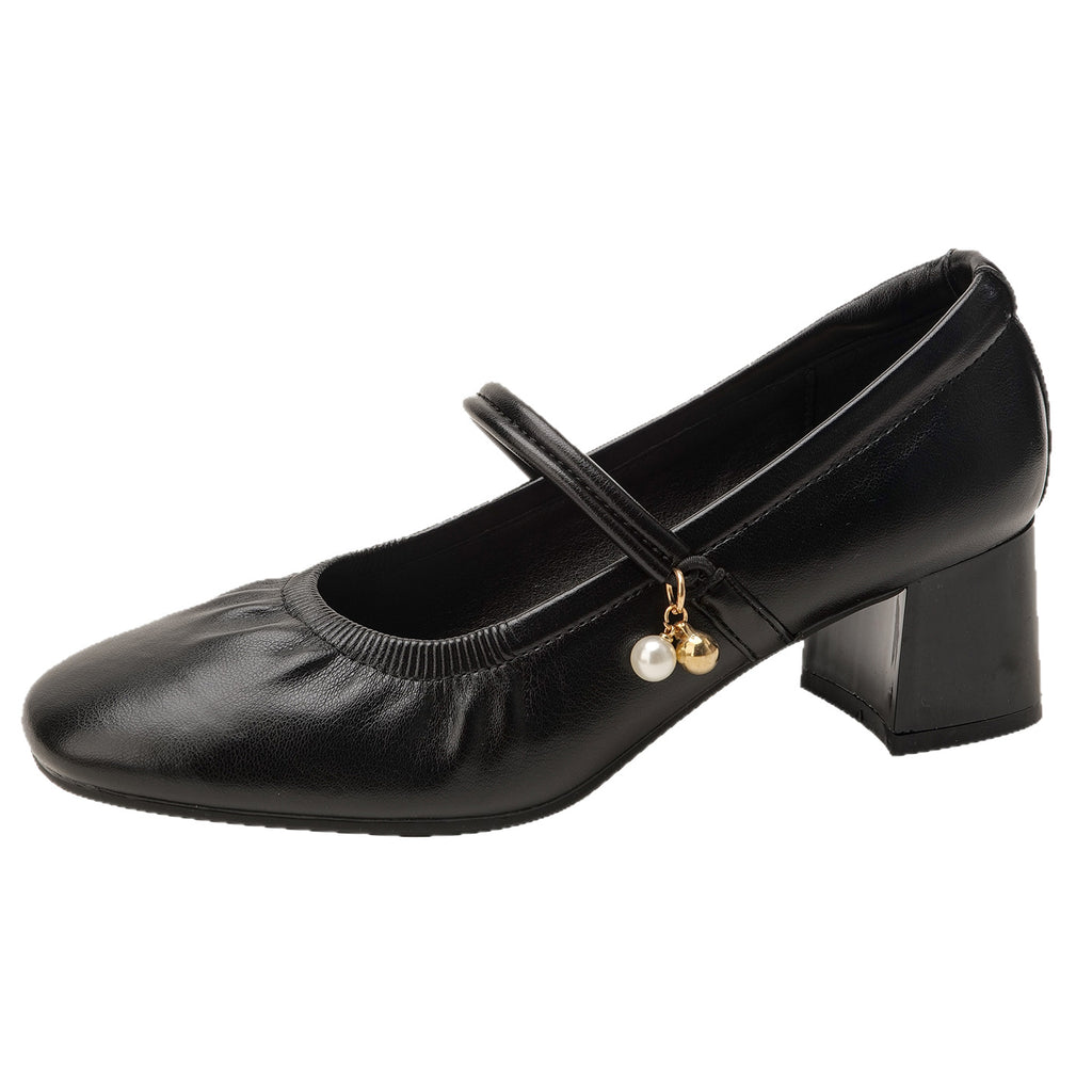 Sarah Express Chunky Heel Mary Jane Pumps