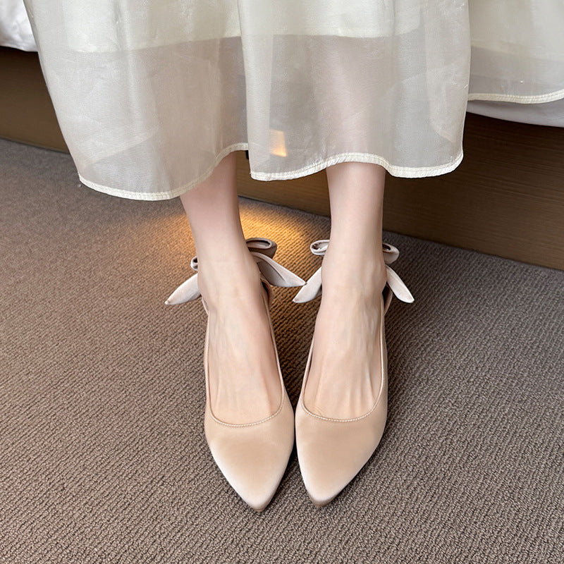 Sarah Express Pointed Toe Stiletto Heels with Bow