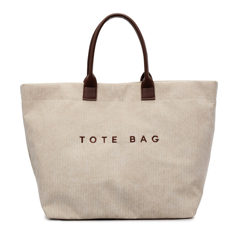 Sarah Express Retro Lettered Horizontal Rectangle Tote Bag