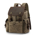Sarah Express Canvas Oil Wax Waterproof Rucksack Green