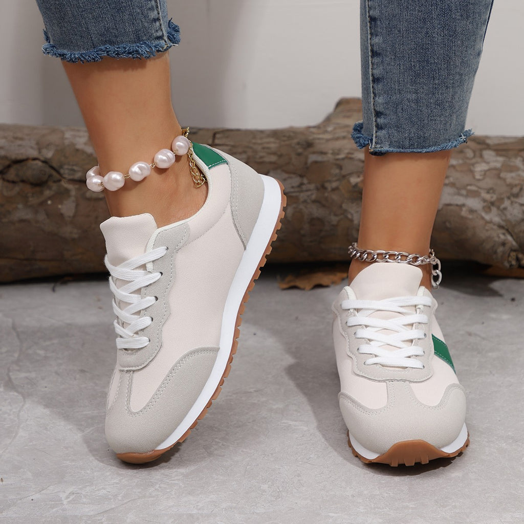 Sarah Express Color-Block Lace-Up Platform Sneakers
