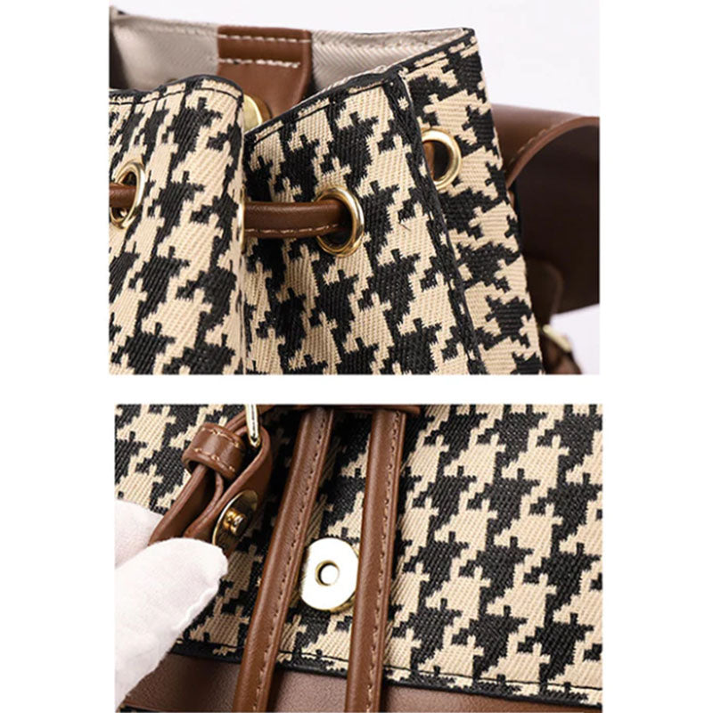 Sarah Express Houndstooth Pattern Casual Travel Backpack