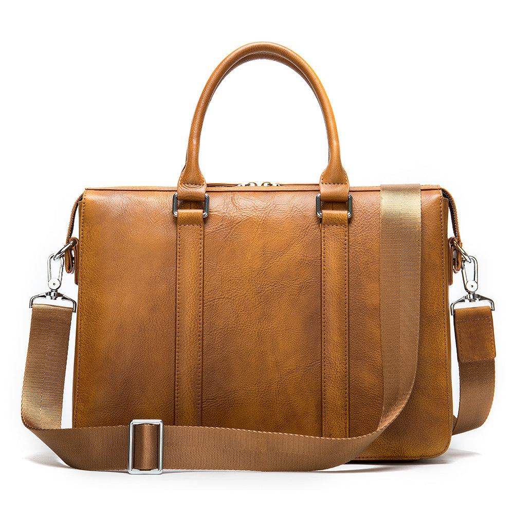 Sarah Express Vintage Leather Business Computer Briefcase