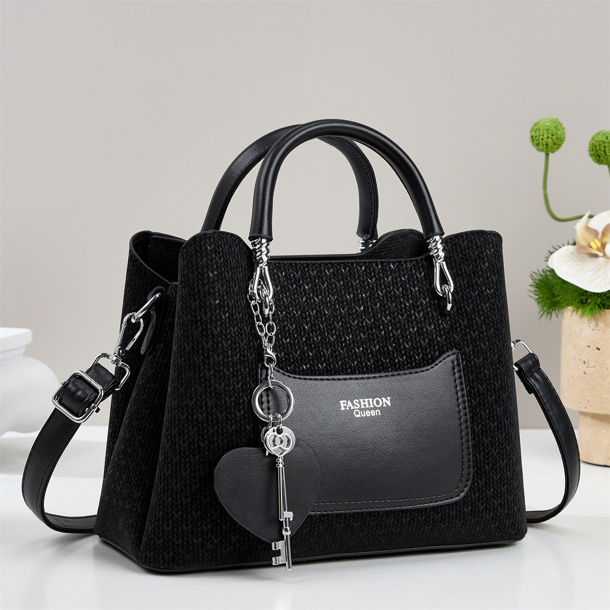 Sarah Express Large Capacity PU Leather Messenger Bag