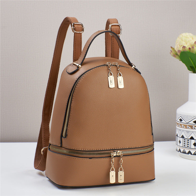 Sarah Express Convertible Multi-Pocket Shoulder Bag Backpack Khaki