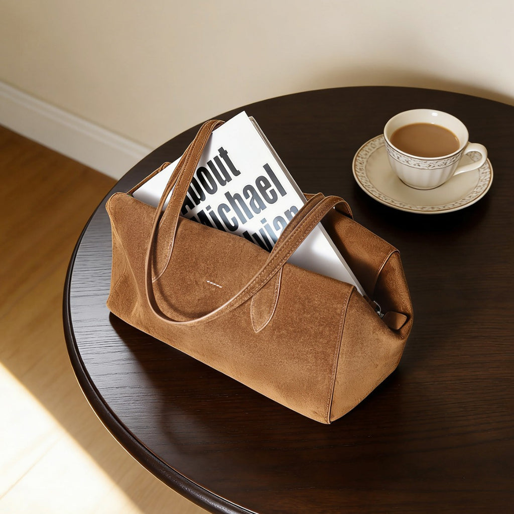 Sarah Express Solid Leather Tote Business Commuter Handbag