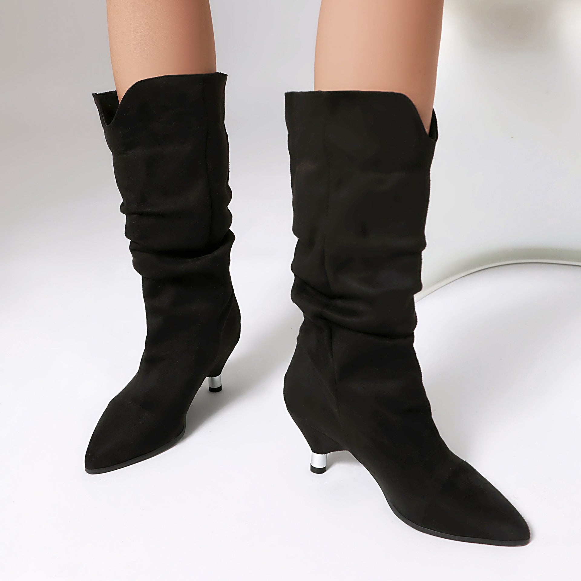Sarah Express Leopard Print Stiletto Heel Ankle Boots