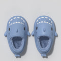 Sarah Express Shark Plush Lined Winter House Slippers Haze blue