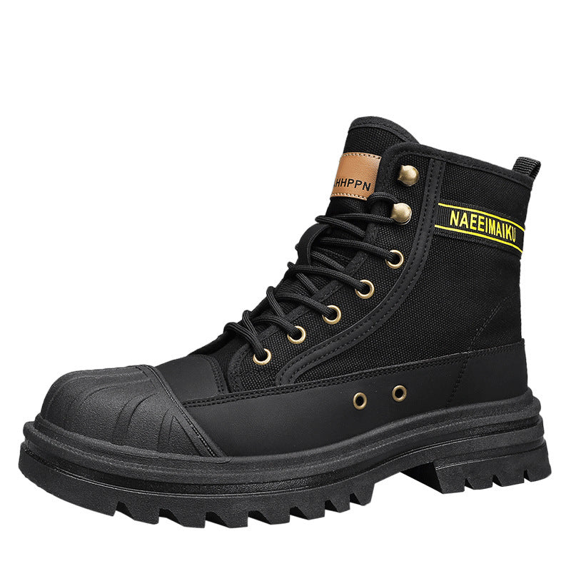 Sarah Express Canvas Casual Lace-Up Work Boots