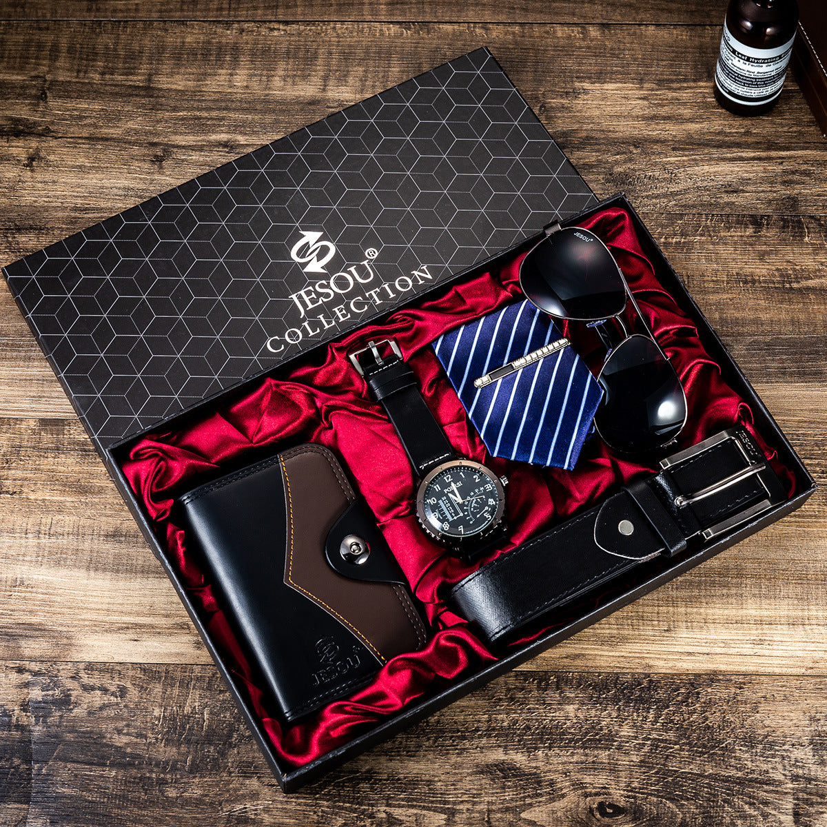 Sarah Express Men's Exquisite Wallet and Accessory Gift Set Black