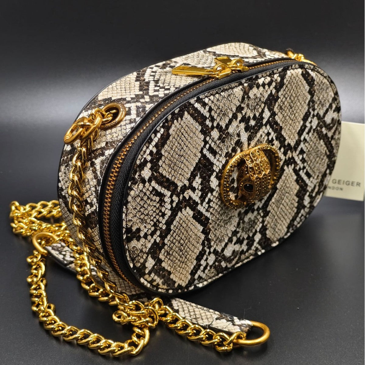Sarah Express Patent Leather Horizontal Square Crossbody Bag