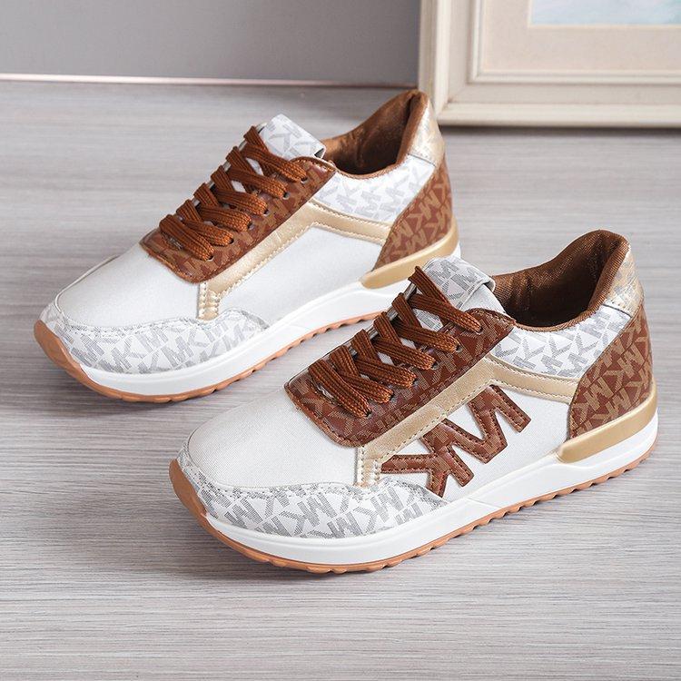 Sarah Express Casual Patterned Lace Up Sneakers