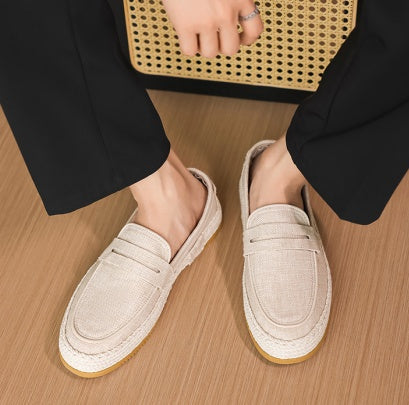 2026 British Retro Round Toe Casual Suede Loafers Slip-on Fisherman Skate Shoes – product detail alternate view 4