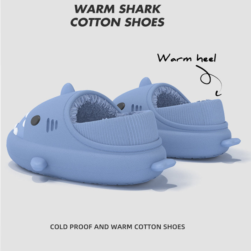 Sarah Express Shark Plush Lined Winter House Slippers