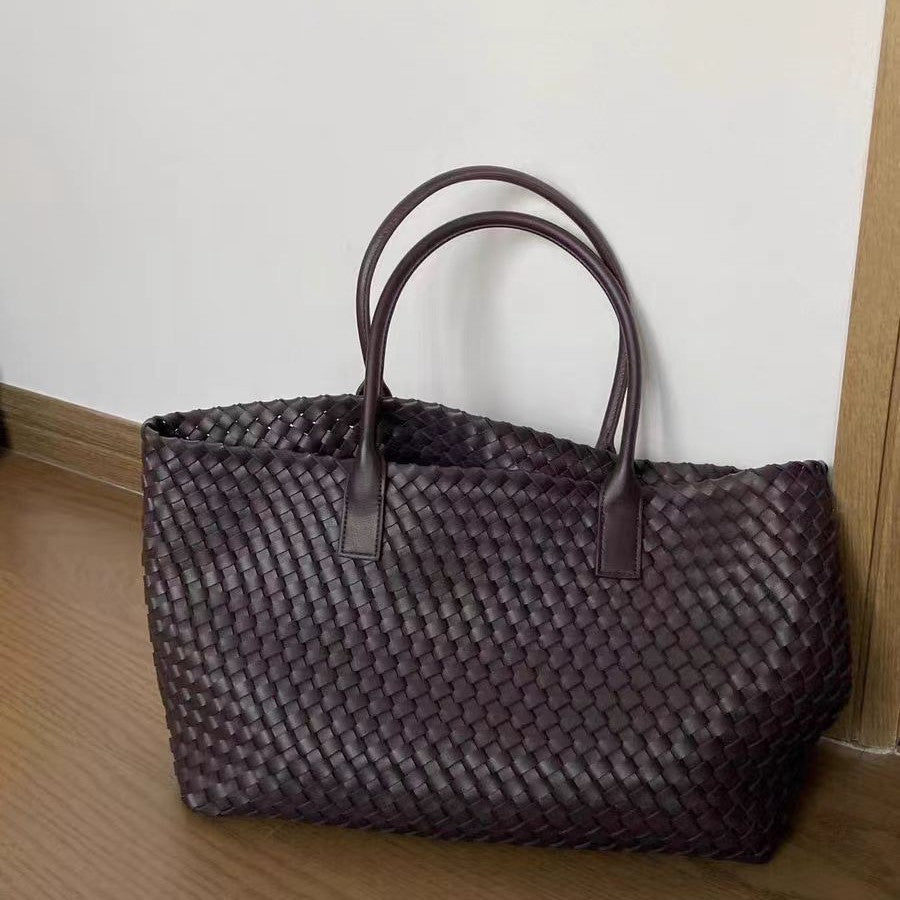 Sarah Express Large Capacity Embossed PU Leather Tote