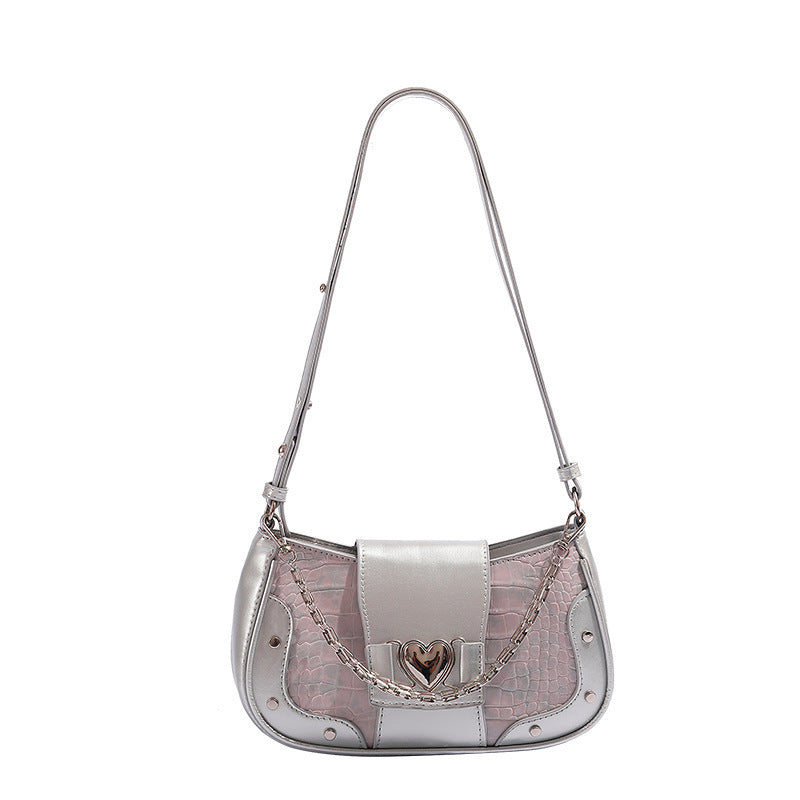 Sarah Express Mini Square Crossbody Bag Stone Pattern Pink