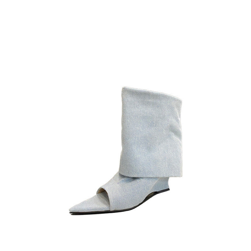 Sarah Express Pointed Toe Wedge Platform Sandals