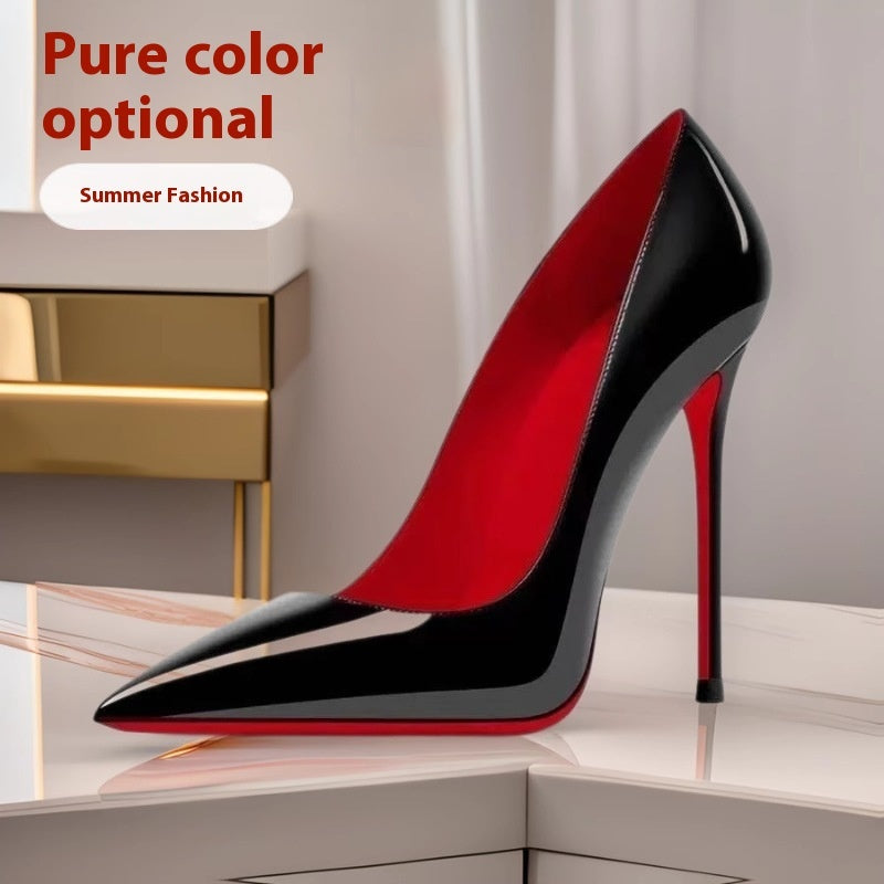Sarah Express Stiletto Pointed Toe Professional High Heels Black