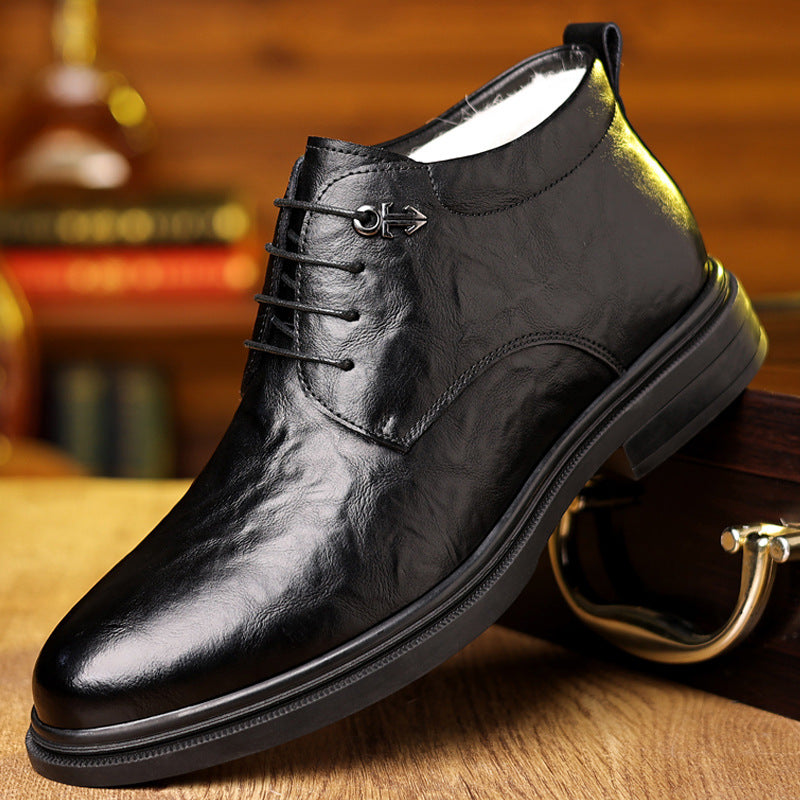 Sarah Express Fleece-Lined High-Top Leather Winter Boots
