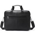 Sarah Express Professional Cowhide Leather Laptop Briefcase Black