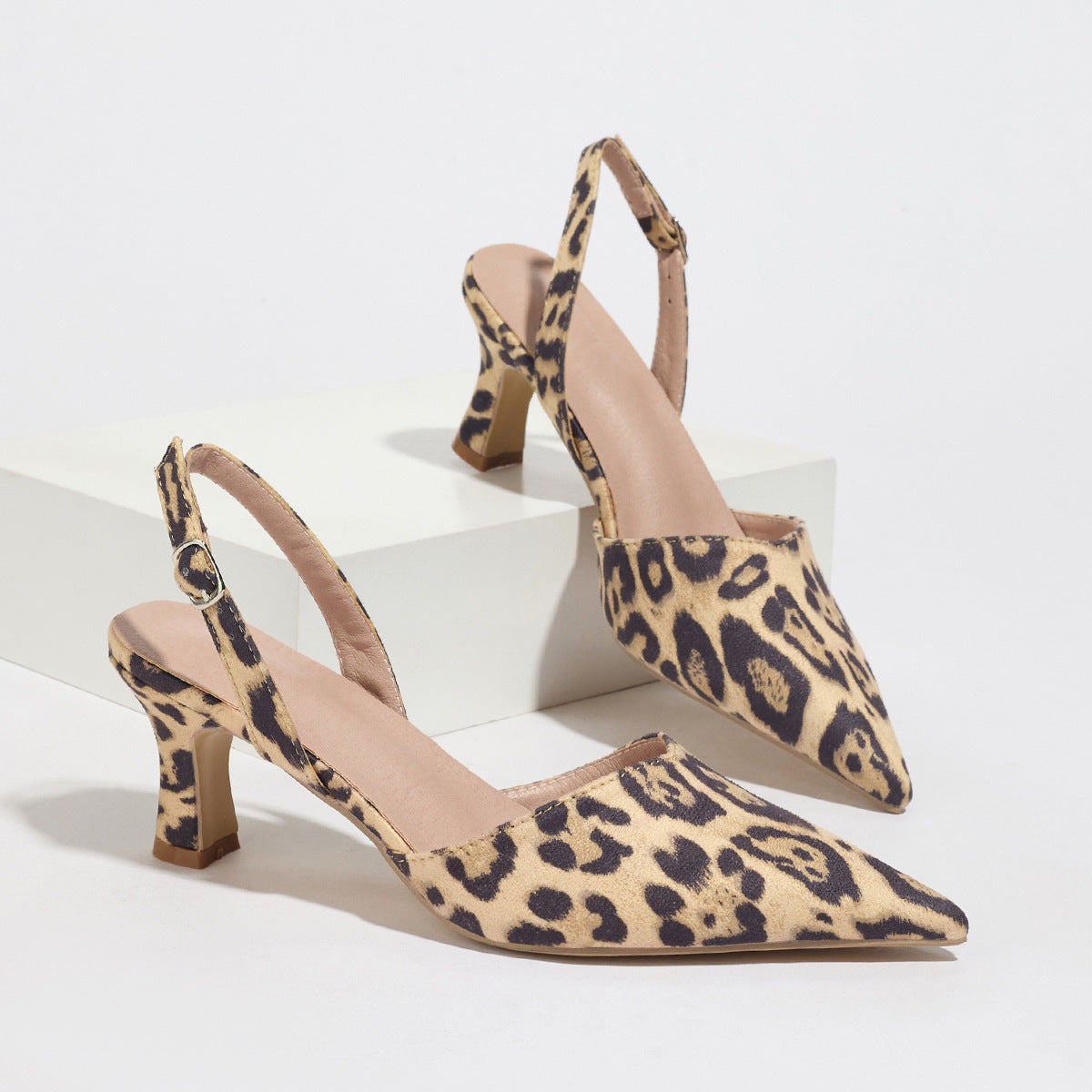 Sarah Express Pointed-Toe Mid Heel Buckle Sandals