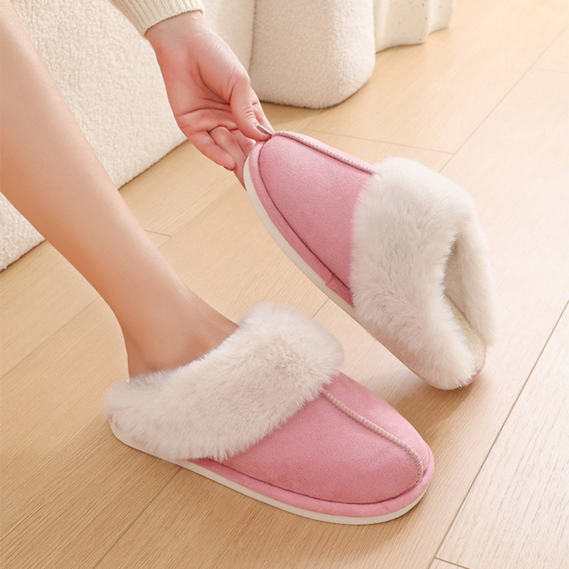 Sarah Express Plush Fur Lined Indoor House Slippers