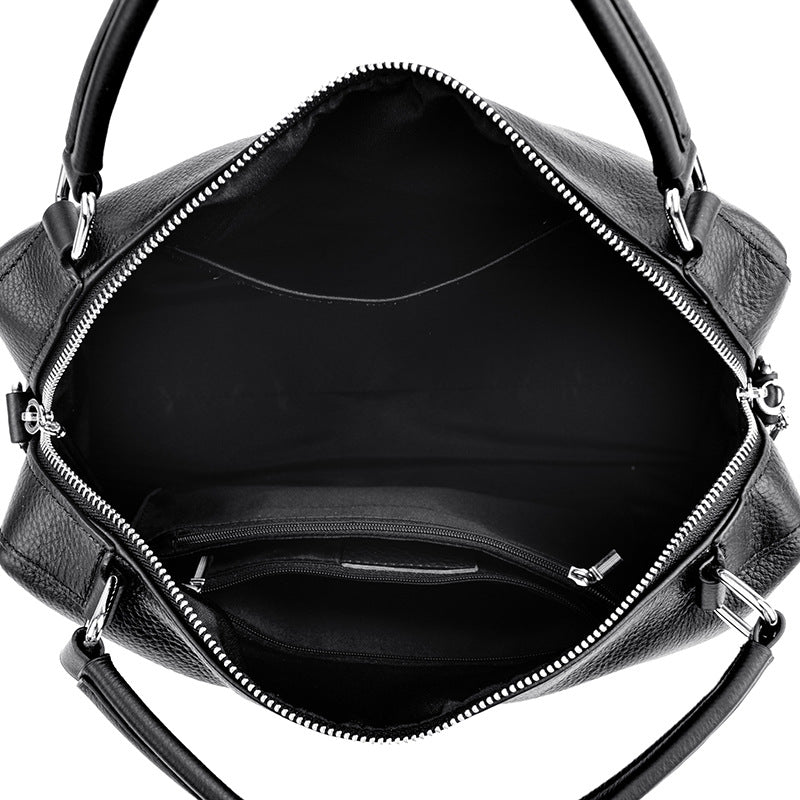 Sarah Express Spacious Full-Grain Leather Everyday Tote Bag