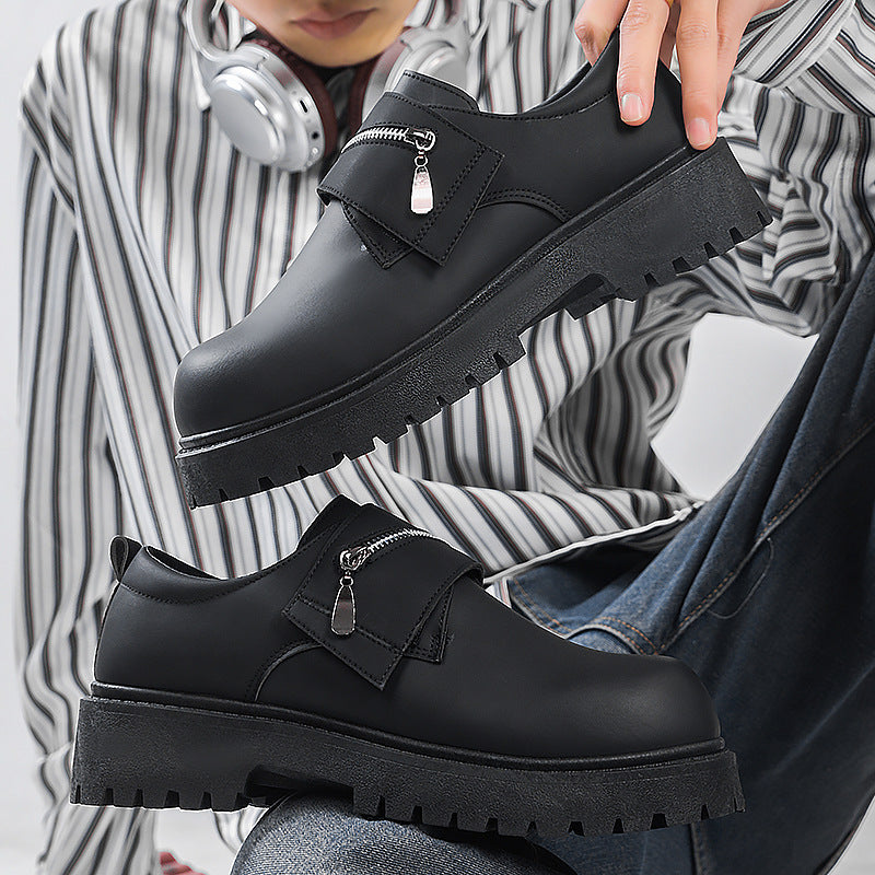 Sarah Express Men's Casual Platform Zipper Shoes