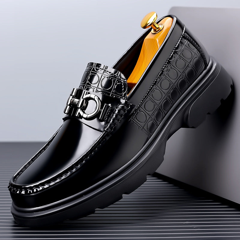 Sarah Express Men's Retro Platform Business Loafers