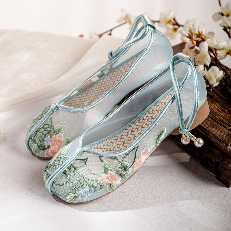 Sarah Express Embroidered Mesh Flat Loafers