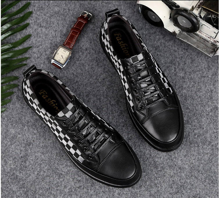 Sarah Express Men's Checkered Pattern Casual Sneakers