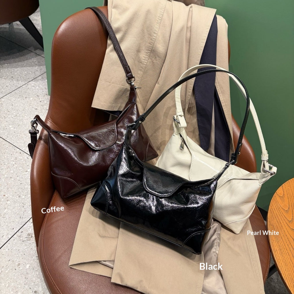 Sarah Express Top-Grain Leather Dumpling Crossbody Bag