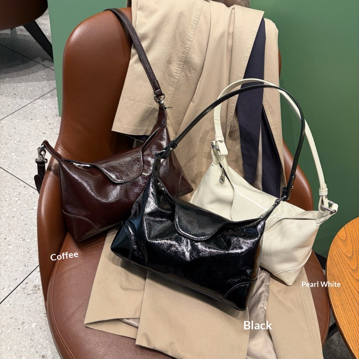 Sarah Express Top-Grain Leather Dumpling Crossbody Bag