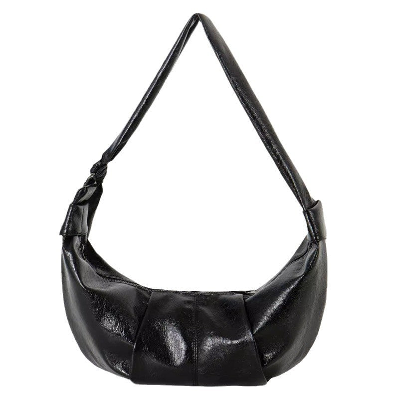 Sarah Express Pleated Croissant Crossbody Bag