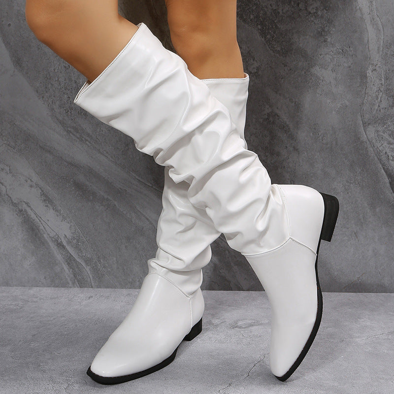 Sarah Express Slouchy Pointed Toe Knee High Boots