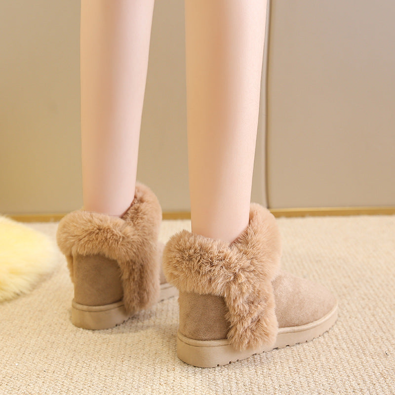 Sarah Express Women's Fluffy Platform Winter Snow Boots