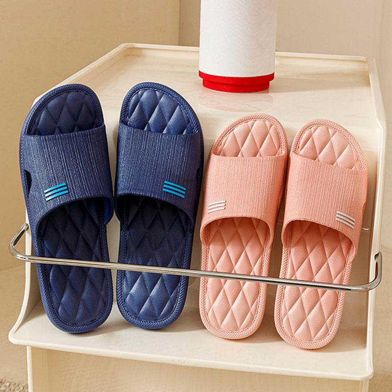 Sarah Express Lozenge Texture Indoor Home Couple Slippers