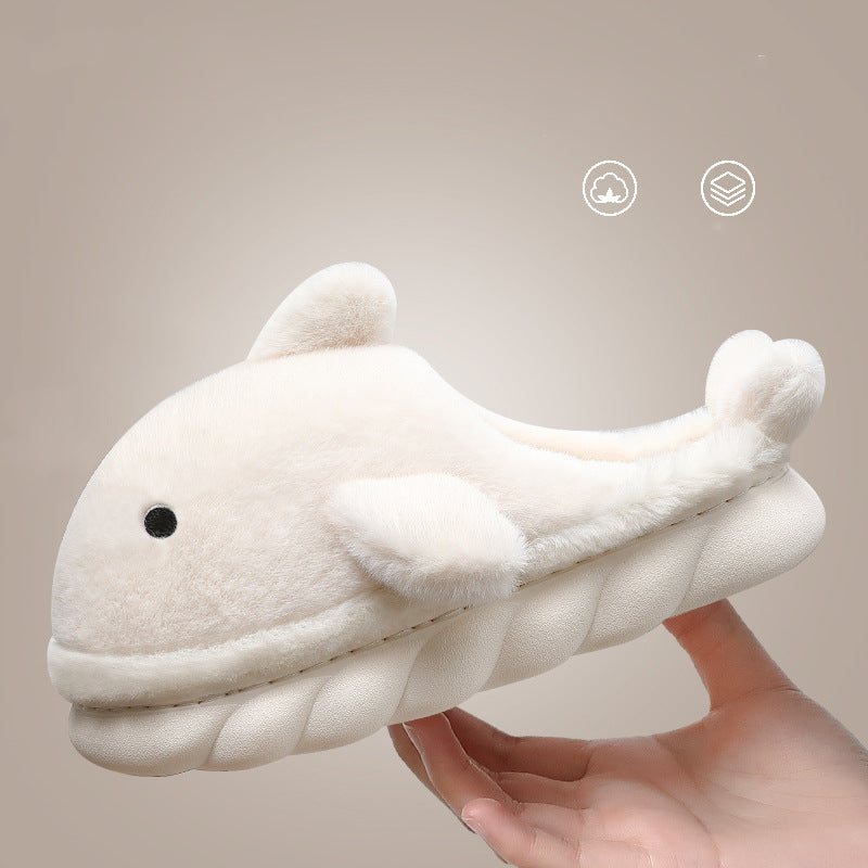 Sarah Express Plush Shark Indoor Bedroom Slippers
