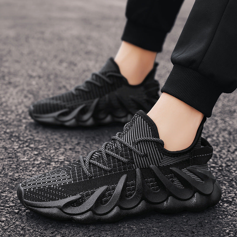 Sarah Express Men's Wave Sole Mesh Fashion Sneakers