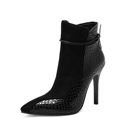 Sarah Express Pointed Toe Stiletto High Heel Boots
