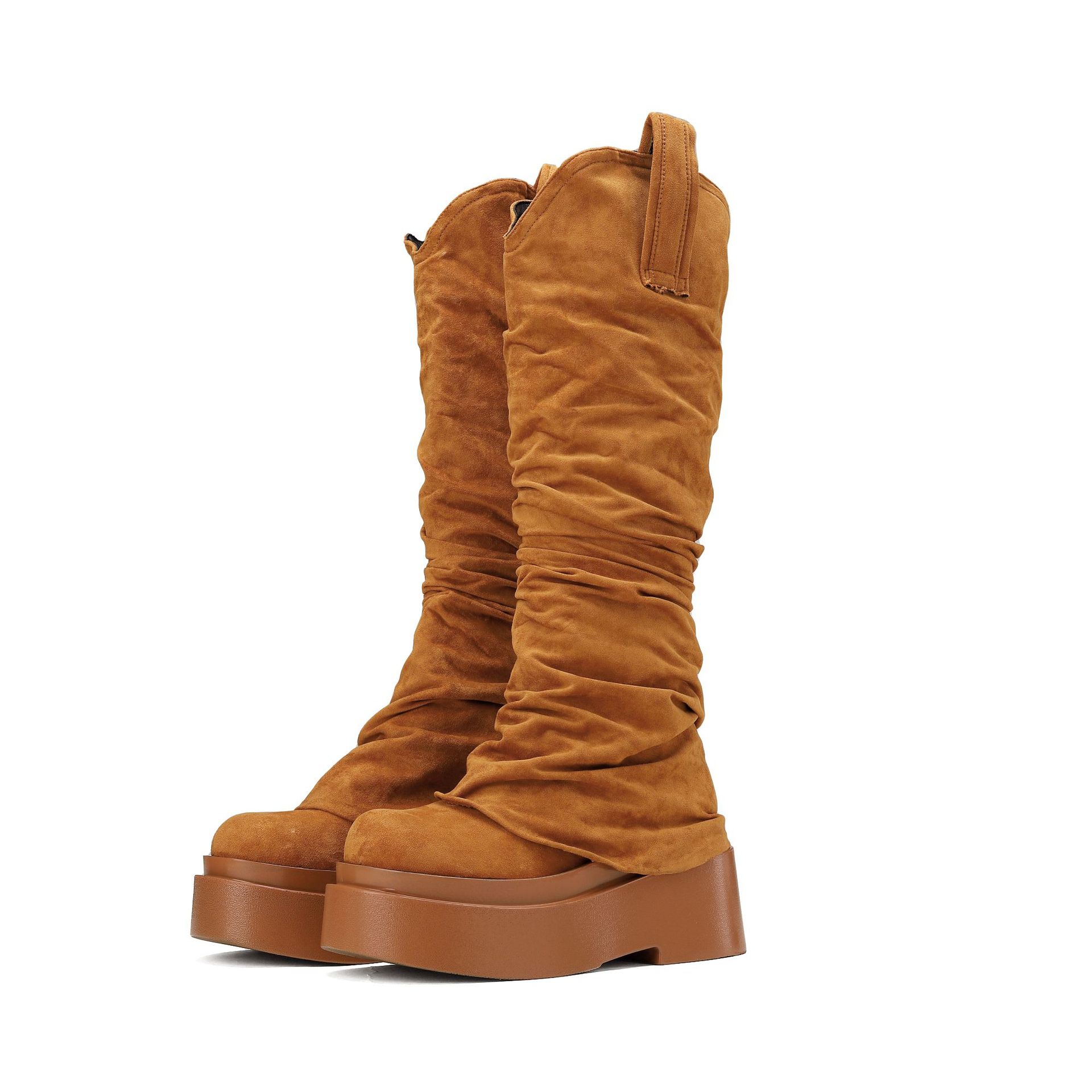 Sarah Express Women's Chunky Platform Knee High Boots